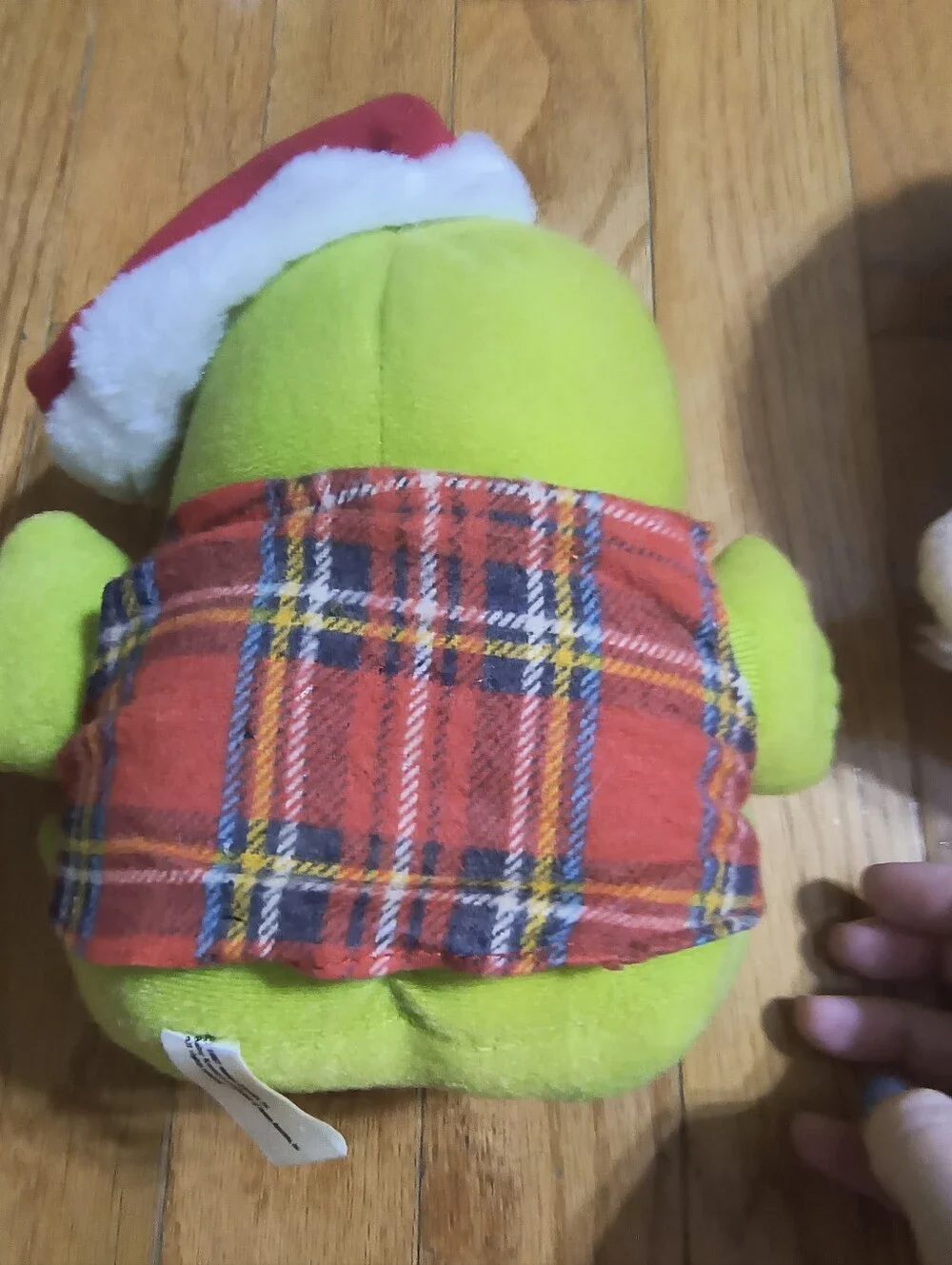 Lot of two 1987 Baby Miss Piggy and Baby Kermit muppets Christmas plush toys